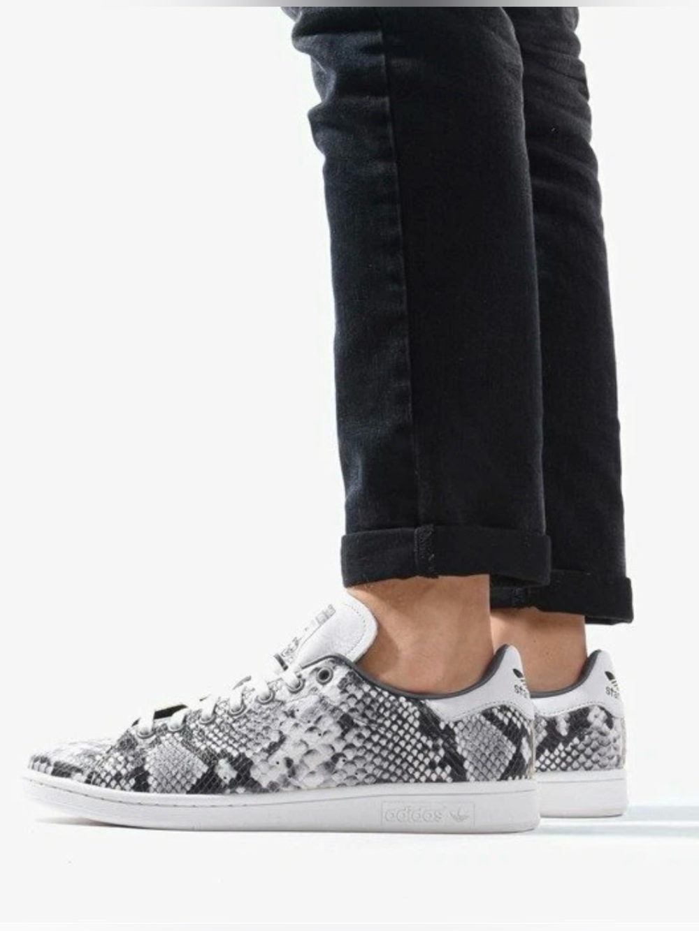 Adidas Originals Stan Smith Shoes Leather Snakeskin Sneaker Trainer